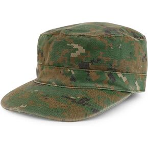 Reversible Flat Top Military Army Style Cotton Cap