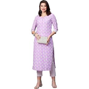 Indian Kurti for Womens With Pant | Printed Rayon Dress Kurtis Kurta For Women Tops Tunics