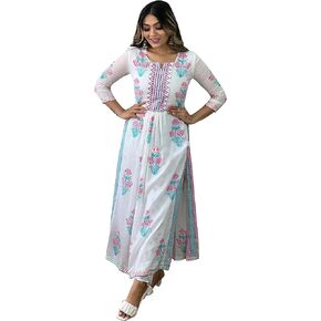Indian Kurti for Womens With Pant | Printed Rayon Dress Kurtis Kurta For Women Tops Tunics
