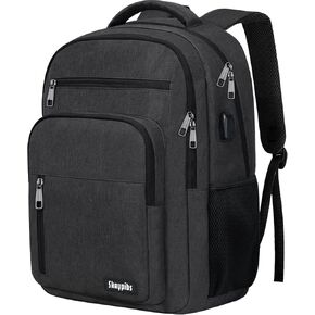 Skaypibs Laptop Backpack for Women Men, Work Computer Backpack, 15.6 Inch Laptop Backpack with USB Port, College Backpack, Anti theft Water resistent Business Mochila para hombre, Black