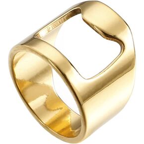 SINLEO Stainless Steel Beer Bar Tool Finger Bottle Opener Ring Creative Jewelry