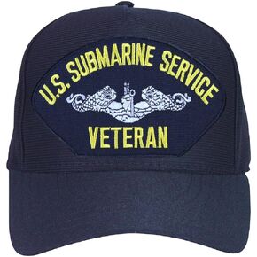 U.S. Navy Submarine Service Veteran Baseball Cap. Navy Blue. Made in USA