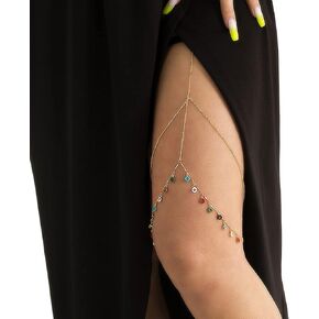 Summer Multi-layer Leg Chain Strench Thigh Chain Jewelry Elasticity Thigh Leg Chain Bikini Body Thigh Chain Jewelry for Women and Girl