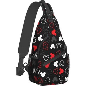 POLKLEX Cute Adult Sling Bag Unisex Chest Bags Crossbody Backpack Shoulder Bag Casual Daypacks for Women Men Cycling Hiking Travel Bag