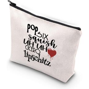 WCGXKO Chicago Musical Inspired Gift Six Squish Uh Uh Cicero Lipschitz Zipper Pouch Cosmetic Bag (POP SIX black)