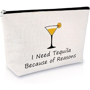 Tequila Makeup bag Tequila Gifts for Women Tequila Lover Gift Ideas Cosmetic Bag Drinking Lovers Gift Funny Birthday Gift for Best Friend Valentines Day Housewarming Gift Travel Cosmetic Pouch