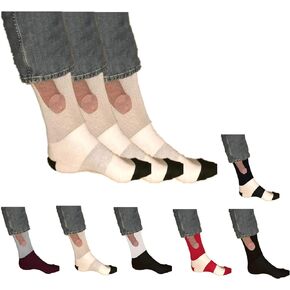 3 Pair,Show Off Socks,Show Off Socks Funny,Show Off Socks Mens Socks Cotton,Non -Slip,Deodorization, for Athletic Running Casual (Milky)