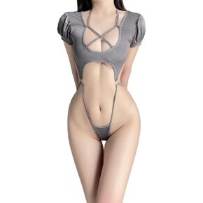 Women's sexy role playing underwear cosplay stretch jumpsuit