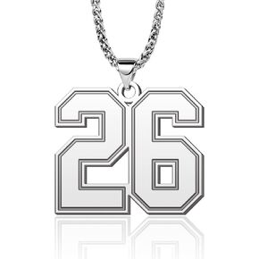 البيسبول عدد قلادة قلادة الفولاذ المقاوم للصدأ الرياضة كرة القدم كرة السلة عدد سلسلة مجوهرات لمحبي الرياضة هدية عيد الميلاد in Kuwait