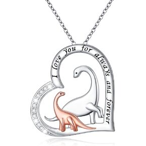 Yearace الفضة الاسترليني الأم والطفل الحيوانات قلادة الحب القلب قلادة قلادة لطيف الحيوان مجوهرات هدايا عيد الأم للزوجة الأم in Kuwait