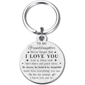 Granddaughter Gifts, Awesome Granddaughter Reminder Keychain, Graduation Birthday Christmas Granddaughter Gifts