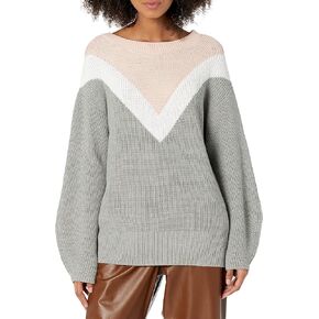 Cable Stitch Women's Geometric Colorblock Sweater