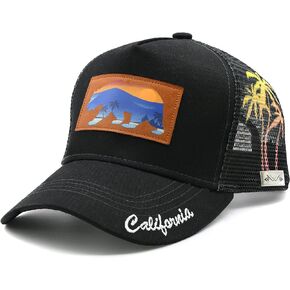 Waldeal Men Women Bear California Baseball Cap Adjustable Mesh Summer Trucker Hat