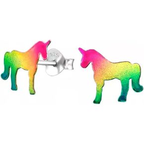 KIWI DAISY Unicorn .925 Sterling Silver Tiny Stud Earrings (Hypoallergenic)