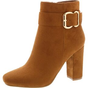 TOP Moda Womens Chunky High Heel Ankle Boots with Buckle