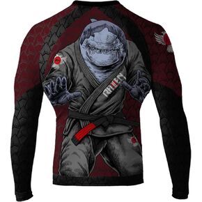 Men's Shark Attack MMA BJJ Long Sleeve Rash Guard