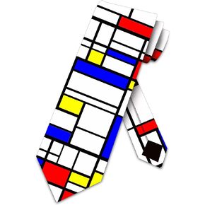 Three Rooker Art Ties Mens Abstract Piet Mondrian Necktie