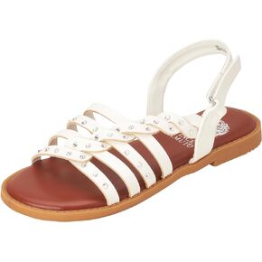 Vince Camuto Girls' Sandals - Strappy Braided Sandals - Open Toe Summer Gladiator Sandals for Girls (11-4)