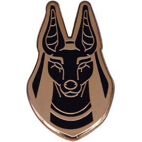 Anubis Inpu Inpw Jnpw Anpu Ancient Egypt Egyptian God Underworld Dog Canine Head 1.25" Lapel Enamel Pin Badge