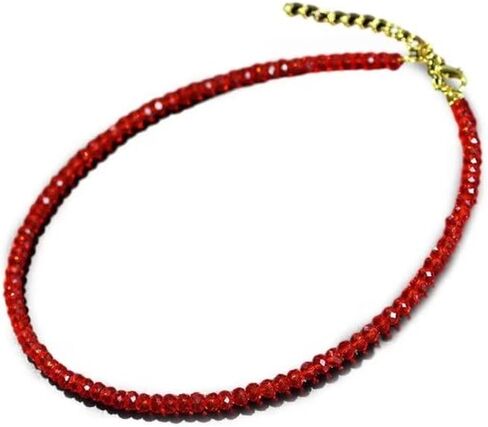 twinkle eye Handmade Natural Crystal Beaded Choker Necklace Spinel Multi Faceted Crystal Beads Choker Beaded Necklace For Women Girls in Kuwait