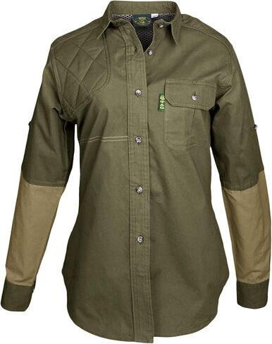 Tag Safari Clay Bird Shirt for Women Long Sleeve, Mesh Lined Vent Back Shooting Pad Covered Pocket in Saudi Arabia