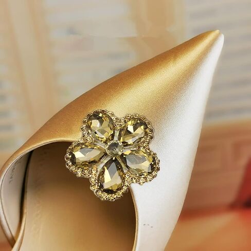 Rhinestone Crystal Shoe Clips Charm Decoration Clips for Shoes Metal Shoes Clip Accessories 1 Pair in Saudi Arabia