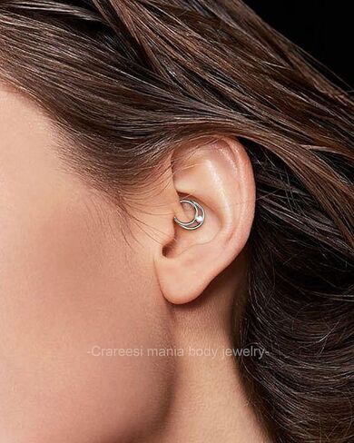 سم Crareesi هوس حلقة الحاجز المزدوج 16G الحاجز خواتم 316L الجراحية الصلب الحاجز مجوهرات للنساء Daith أقراط اللولب الغضروف ثقب المجوهرات in Kuwait