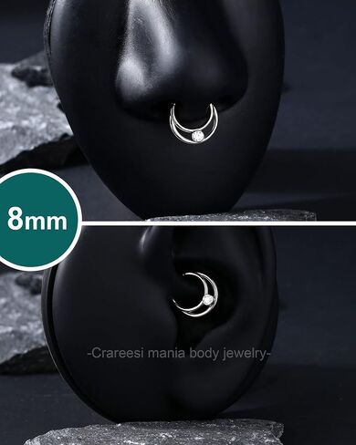 سم Crareesi هوس حلقة الحاجز المزدوج 16G الحاجز خواتم 316L الجراحية الصلب الحاجز مجوهرات للنساء Daith أقراط اللولب الغضروف ثقب المجوهرات in Kuwait