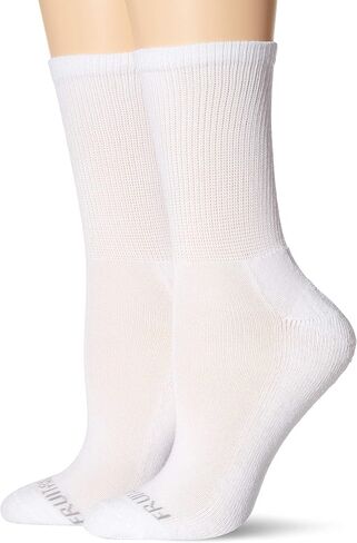 Fruit of the Loom Women's Everyday Soft Cushioned Socks-10 Pair Packs, White/Blue, White/Pink, White/Violet, White/Purple, White, 4-10 in Saudi Arabia