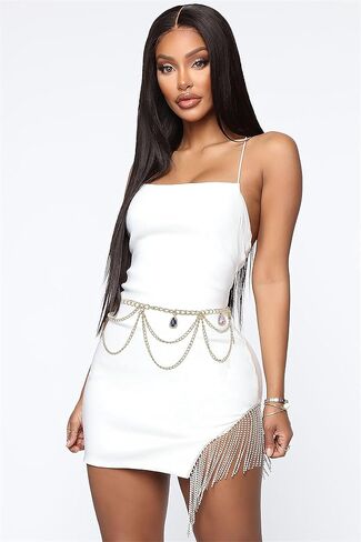 Multilayer Chain Belt Metal Waist Chain Sexy Waist Body Jewelry Luxury Rhinestone Waist Chain for Women and Girls in Kuwait