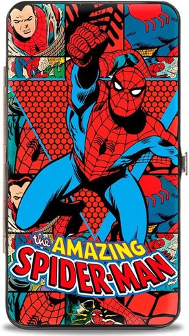Buckle-Down unisex adults Buckle-down Hinge - the Amazing Spider-man Action Pose/Retro Comic Blocks Wallet, Multicolor, 7 x 4 US in Saudi Arabia