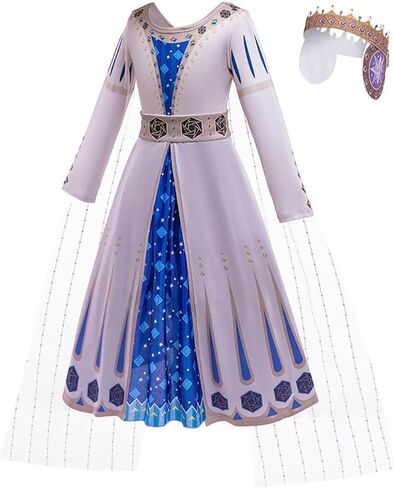 Wish Asha Costume Girls Asha Princess Dress Cosplay Outfits Kids Dress Up Halloween Christmas Party in Saudi Arabia