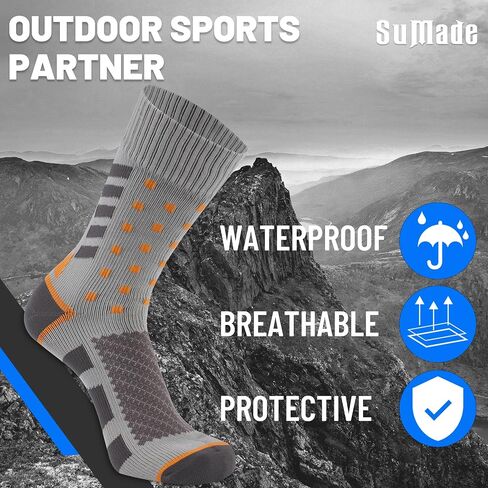 Waterproof Socks, Unisex Men Women Outdoor Sports Hiking Cycling Kayaking Crew Socks in Kuwait