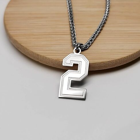 البيسبول عدد قلادة قلادة الفولاذ المقاوم للصدأ الرياضة كرة القدم كرة السلة عدد سلسلة مجوهرات لمحبي الرياضة هدية عيد الميلاد in Kuwait