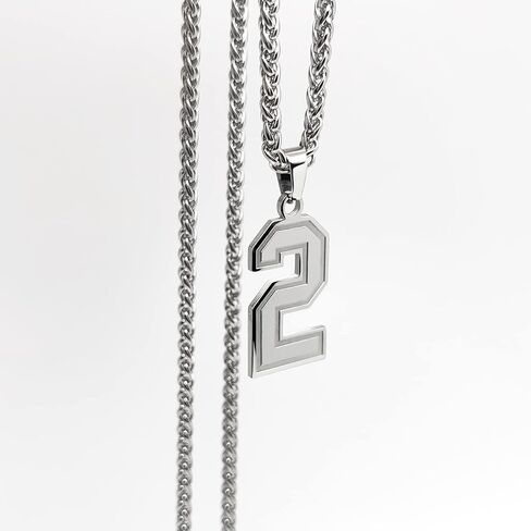 البيسبول عدد قلادة قلادة الفولاذ المقاوم للصدأ الرياضة كرة القدم كرة السلة عدد سلسلة مجوهرات لمحبي الرياضة هدية عيد الميلاد in Kuwait