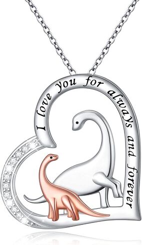 Yearace الفضة الاسترليني الأم والطفل الحيوانات قلادة الحب القلب قلادة قلادة لطيف الحيوان مجوهرات هدايا عيد الأم للزوجة الأم in Kuwait