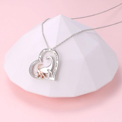 Yearace الفضة الاسترليني الأم والطفل الحيوانات قلادة الحب القلب قلادة قلادة لطيف الحيوان مجوهرات هدايا عيد الأم للزوجة الأم in Kuwait
