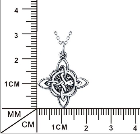YFN Witch Knot Birthstone Necklaces Celtic Triquetra Knot 925 Sterling Silver Pendant Necklace for Women in Saudi Arabia