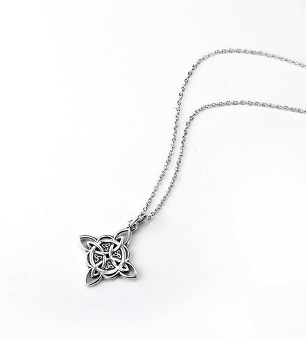 YFN Witch Knot Birthstone Necklaces Celtic Triquetra Knot 925 Sterling Silver Pendant Necklace for Women in Saudi Arabia