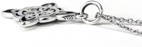 YFN Witch Knot Birthstone Necklaces Celtic Triquetra Knot 925 Sterling Silver Pendant Necklace for Women in Saudi Arabia