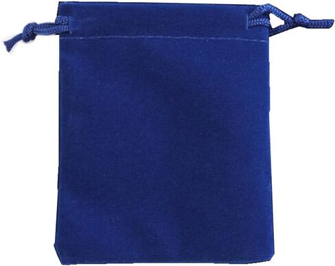 Ximkee 50 Pieces Wholesale Lot - Black Velvet Cloth Jewelry Pouches/Drawstring Bags 3" X 4" (50, Blue) in Kuwait