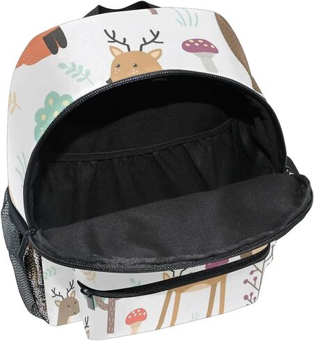 Fox And Bear Preschool Backpack with Chest Strap,Mini Toddler Backpack Daycare Toy Bag for Boys Girls,10 x 4x 12 Inches in Saudi Arabia