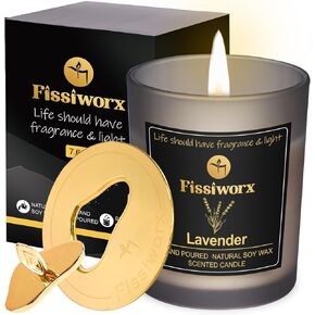 Lavender Scented Candle Set 2 Pack – Natural Soy Wax Hand-Poured – Relax and Relieve Stress – 60-Hour Long-Lasting Burn – Premium Aromatherapy Candle for Home Decor, Gifts