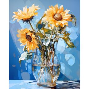 مجموعة الطلاء بالأرقام السهلة من didfig للبالغين المبتدئين، مجموعة ألوان الطلاء بالأرقام البسيطة DIY للبالغين والأطفال على ضفاف البحيرة والحرف الفنية للشجرة الوردية مناسبة كهدية لديكور الحائط المنزلي مقاس 16 × 20 بوصة in Kuwait