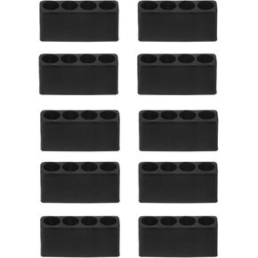 10pcs Screwdriver Bit Holder Organizer 65x9.5x16mm 8 Holes Hex Drill Plastic Storage Case for Any 1/4" Metal Driver Bits