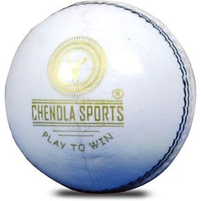 V9A 4 Panel Cricket Leather Ball - Adult Size White