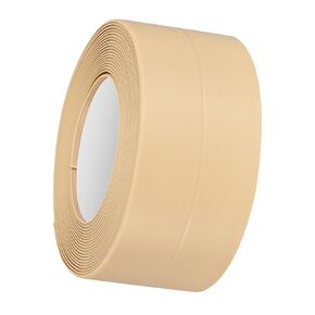 Caulk Tape Sealant Strip - 1 Pack Self-Adhesive Caulking Tape for Kitchen Bathroom Toilet Wall Corner - PVC Bath Sealant Strip - (1.5-inch x 10-ft Yellow)