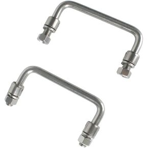 304 Stainless Steel Folding Handle 90 Degree Folding Pull Handle,Cabinet Handle Toolbox Handle,2 Pack (Hole Center 4.72in)