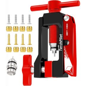 Bike Hydraulic Hose Cutter, Needle Driver & 8pcs Brass Olives Kit - Clean Cuts & Secure Connections,All-in-One Solution for Line Cutter & Hydraulic Hose Fitting Insert