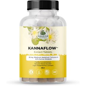 Platinum Sceletium Tortuosum Extract Tablets - 25mg | High Mesembrine Content | 5.5% Active Alkaloids | 30 Count